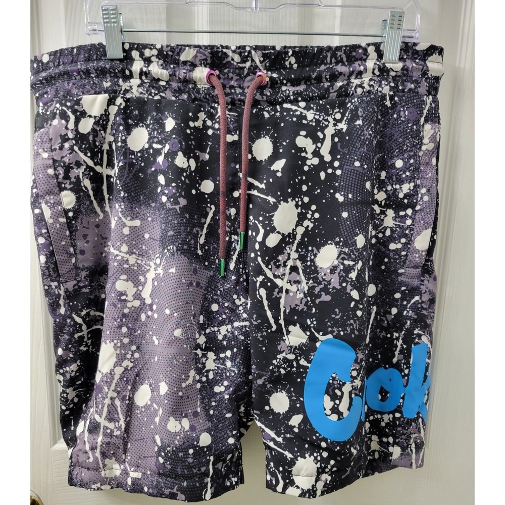 Cookies Mens Swim Trunks Size Medium Mesh Lined Drawstring Zip Pockets EUC